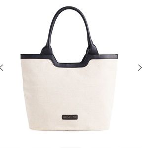 Rachel Zoe Cream and Black Tote Bag